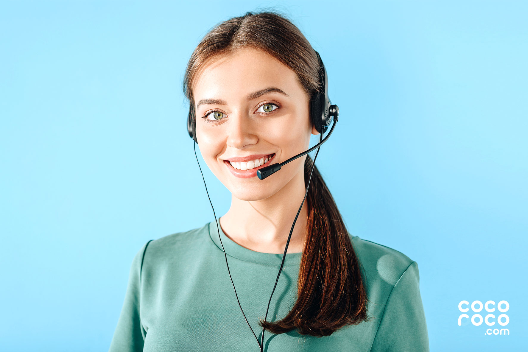 image of a young woman in a customer support headset